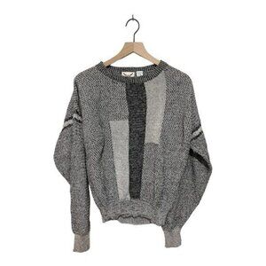 Vintage Loris Azzaro Ramie Cotton Knit Sweater Size M – Retro Designer Crewneck